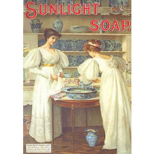 Sunlight Soap Ladies & China Postcard