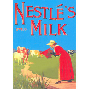 Nestles Swiss Milk Cow Nostalgic Postcard