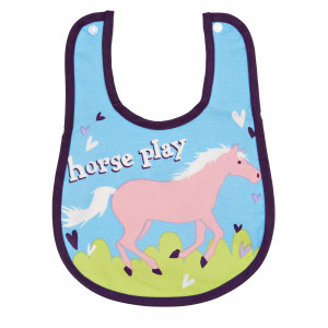 Little Blue House Horse Play Show Pony Coated Infant Bib