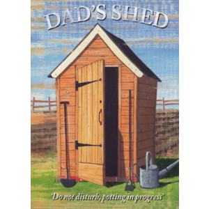 Dads Shed Greeting Card by Martin Wiscombe 