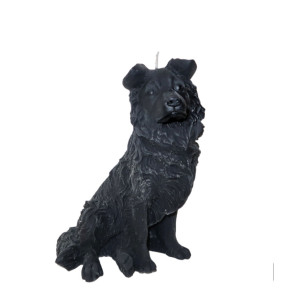 Border Collie Sculptural Scented Candle Australian Made - Black