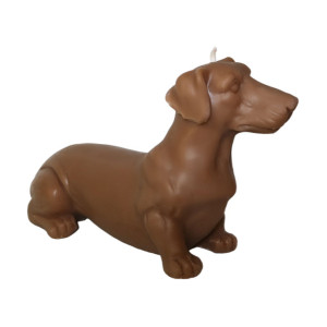 Dachshund Sculptural Scented Candle Australian Made - Light Brown