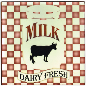 Milk Dairy Fresh Cow Country Tin Sign