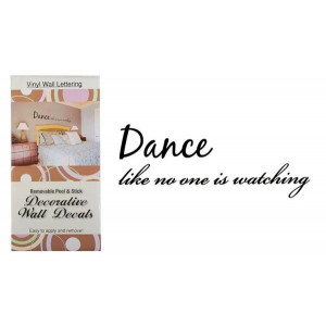 Dance Like No One Is Watching Vinyl Wall Lettering Decals