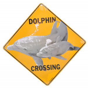Dolphin Crossing Road Sign 