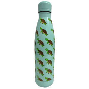 Turtles on Green Stainless Steel Drink Water Bottle