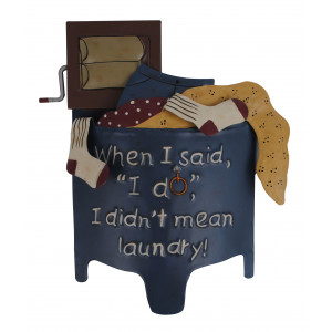 Country Style Laundry Washing Machine Tin Wall Plaque