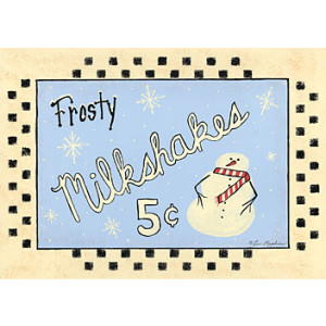 Frosty Milkshakes 5c Design 5 x 7 Print