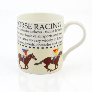 Horse Racing Fine China Tea Coffee Mug 