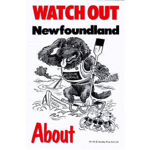 Watch Out Newfoundland About Dog Sign