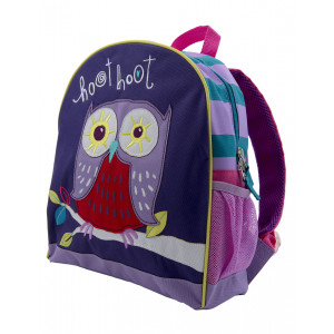 Party Owl Design Childrens Kids Backpack Little Blue House