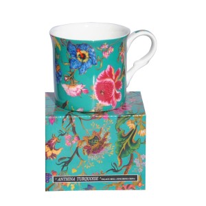 Anthina Turquoise Fine Bone China Palace Tea Coffee Cup Mug