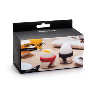 Sumo Two Piece Soft or Hard Boiled Egg Cups Holder
