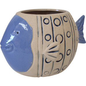 Moby Fish Ceramic Indoor Garden Pot Planter