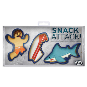 Fred Biscuit Cookie Cutters Snack Attack Shark Surfer Surfboard