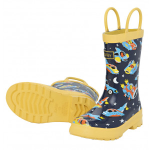 Space Cars Of The Future Design Pull On Kids Rainboots Gumboots By Hatley