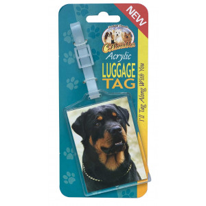 Rottweiler Dog Acrylic Suitcase Travel Luggage Tag 