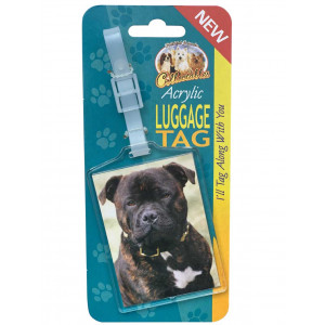Staffordshire Bull Terrier Dog Acrylic Suitcase Travel Luggage Tag 
