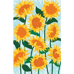 Sunflowers Design 100% Cotton Kitchen Tea Towel