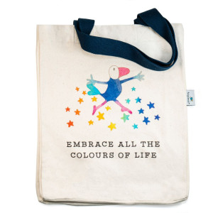 Embrace all the Colours of Life 100% Unbleached Cotton Tote Shopping Bag