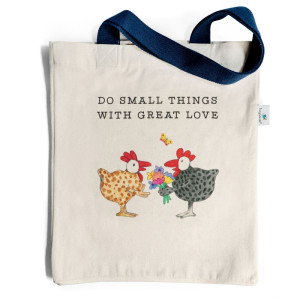 Do Small Things with Great Love 100% Unbleached Cotton Tote Shopping Bag