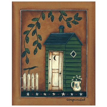 Country Green Shed 8 x 10 Print